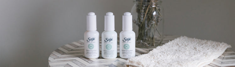 Saje Hydrating skin serum lineup 
